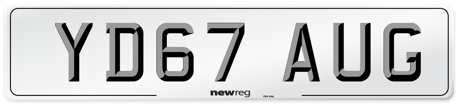 YD67 AUG Number Plate from New Reg